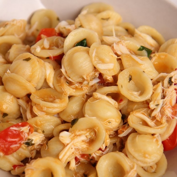 Orecchiette with crab