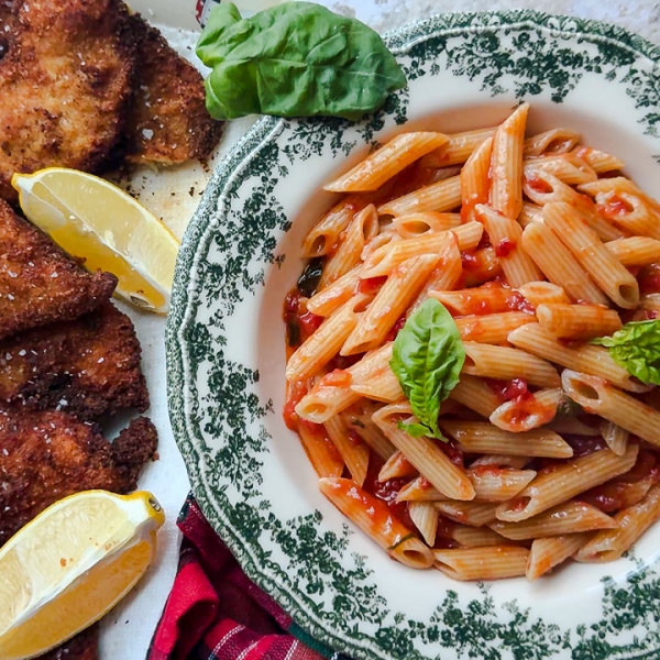 Pasta and Chicken Cutlets