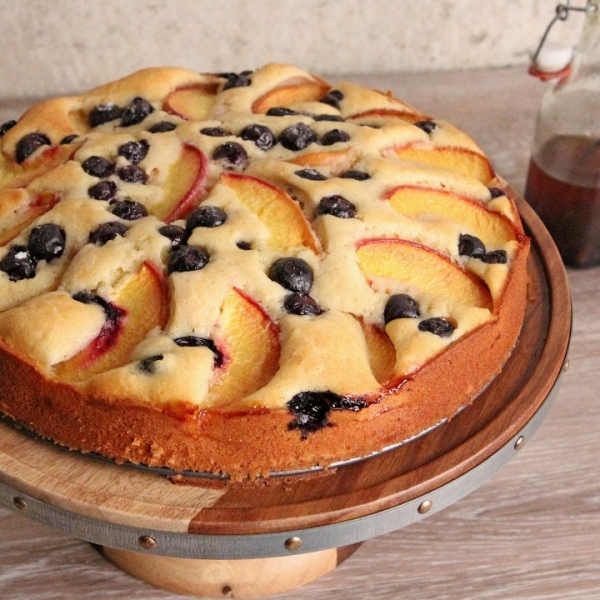 Peach and Blueberry Coffee cake