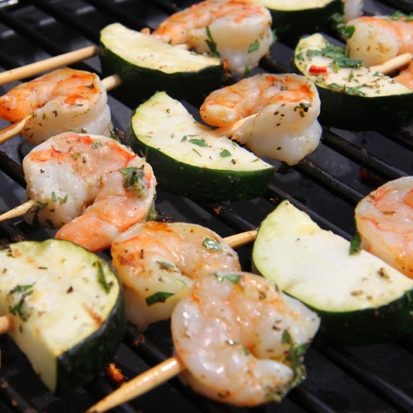 Shrimp and Zucchini Kabobs