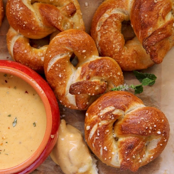 Soft Pretzels with Beer Cheese Dip