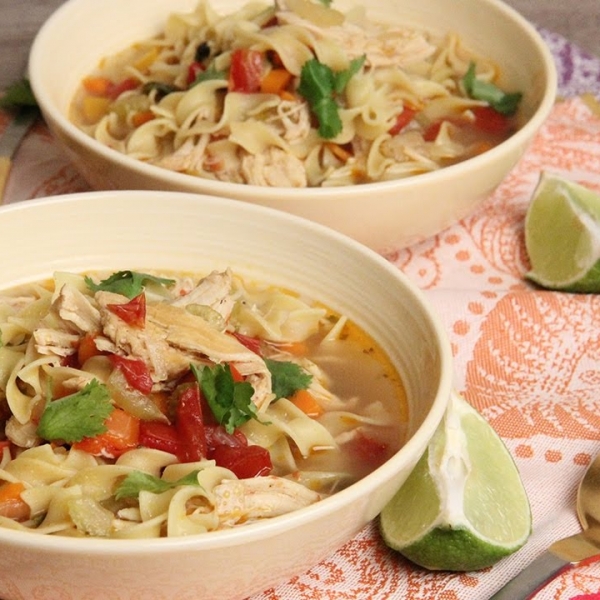 Tex Mex Chicken Noodle Soup