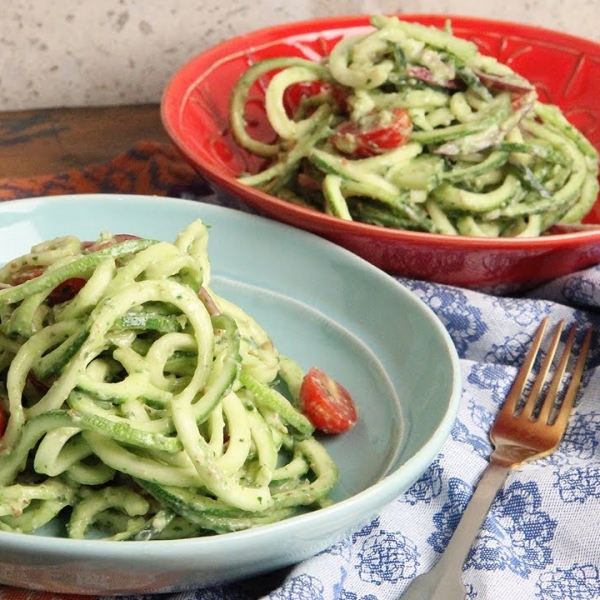 Zoodles with Avocado Pesto